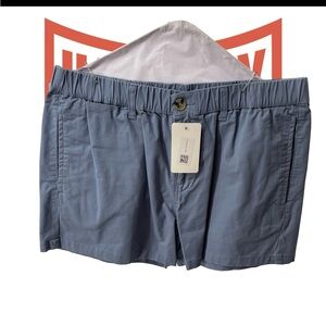 Haggar Men's Flat Front Shorts in Slate Blue